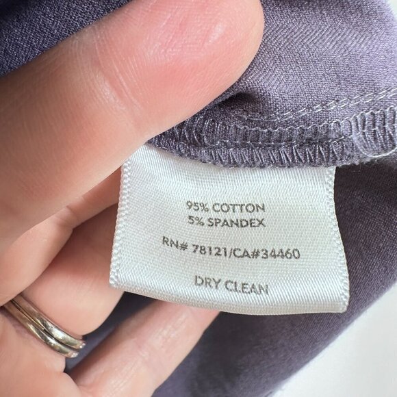 Eileen Fisher Lavender Mock Neck Cotton Blend Lightweight Jacket Size S - Picture 4 of 6